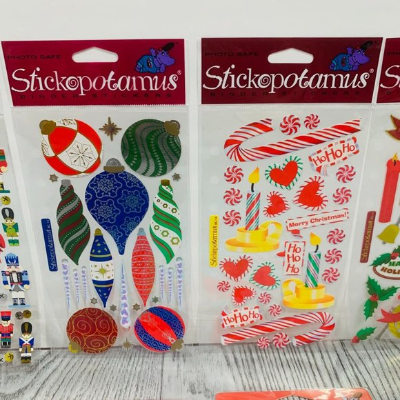 Vintage Stickopotumus Christmas Binder Sticker Lot of 6 Scrapbooking Planner - Picture 3 of 7